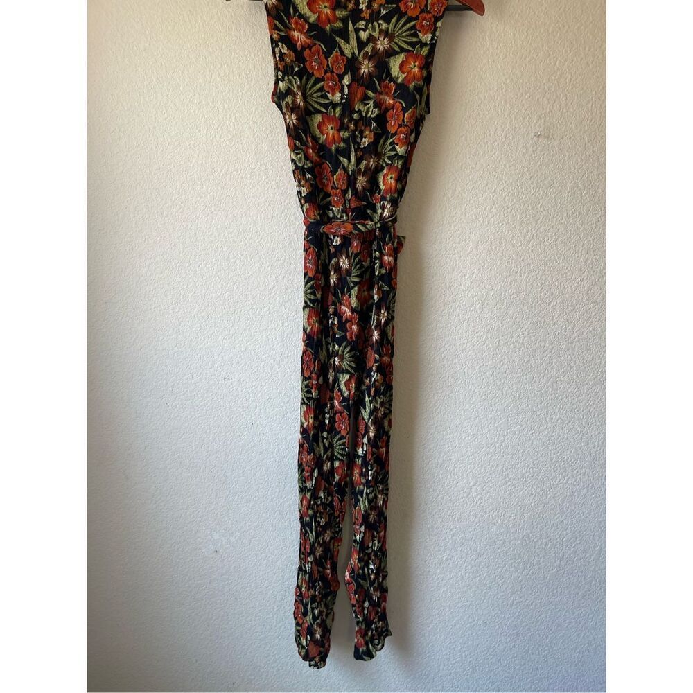 Vintage Kathie Lee floral crepe like jumpsuit size xs - Picture 4 of 6